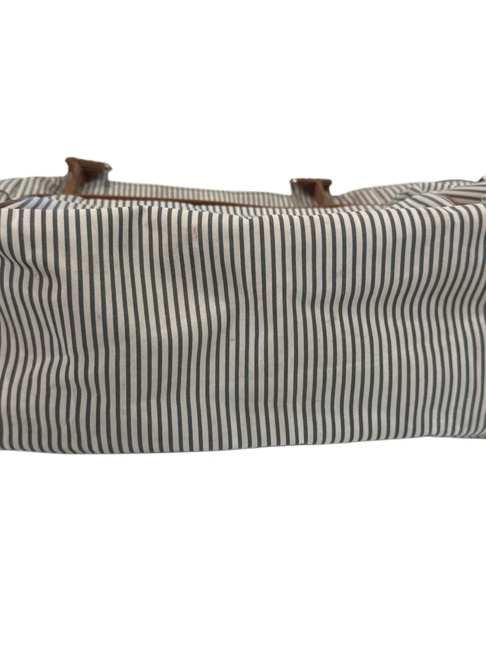 Soho Striped diaper bag Tote Bag Set with insulated Pockets - Brown Trim